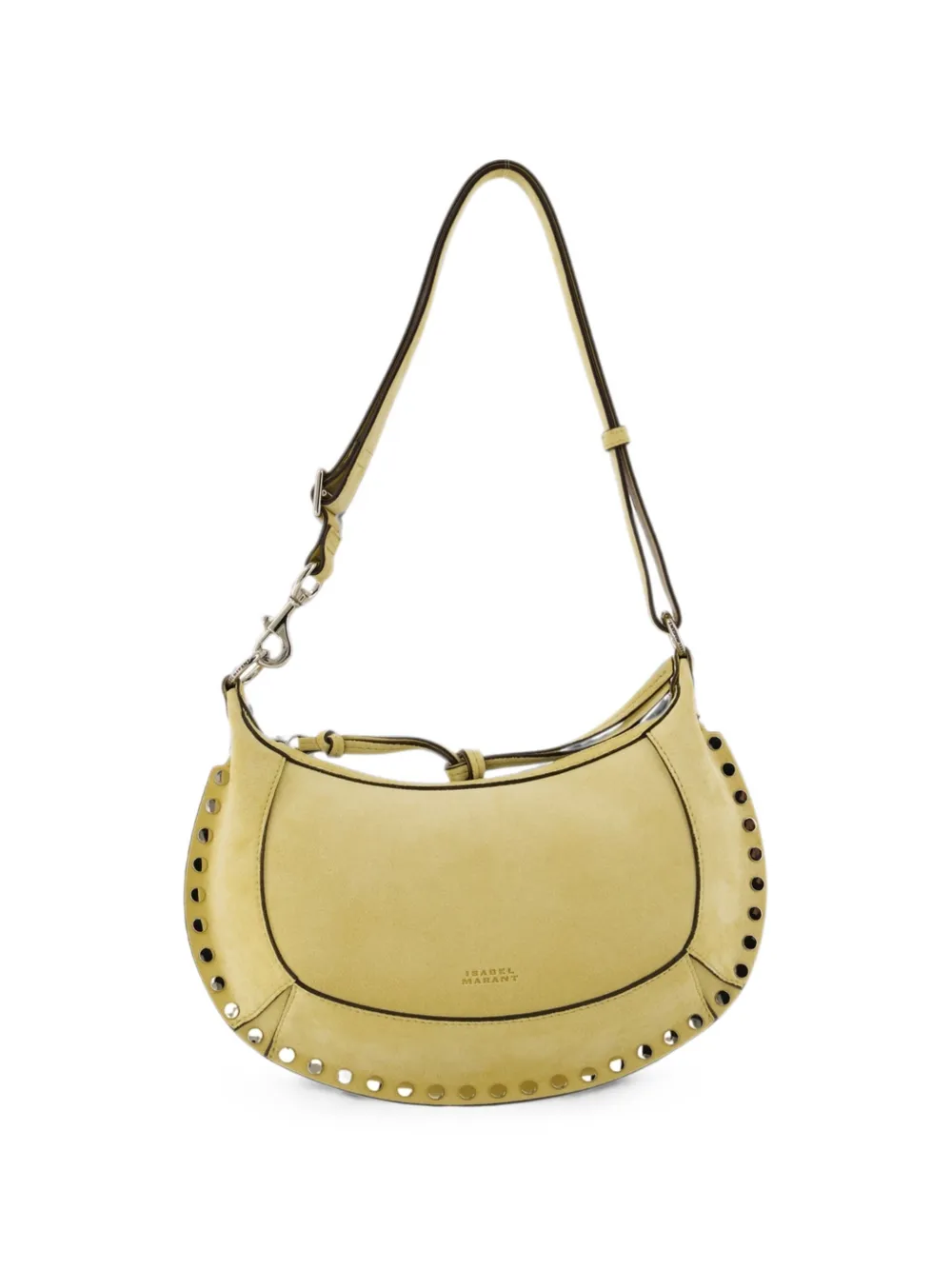 ISABEL MARANT Oskan Moon studded shoulder bag - Giallo