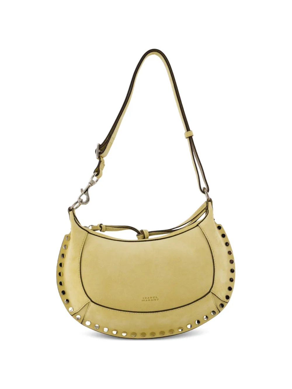 ISABEL MARANT Oskan Moon studded shoulder bag - Giallo