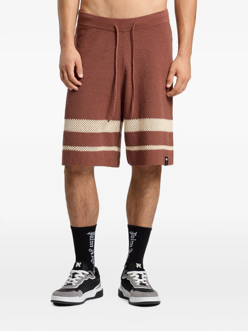 Palm Angels Palm Type ruimgebreide shorts Bruin