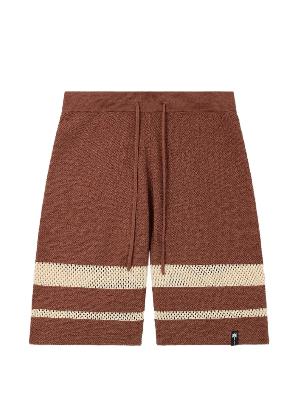 Palm Angels Palm Type loose lnit shorts - Marrone