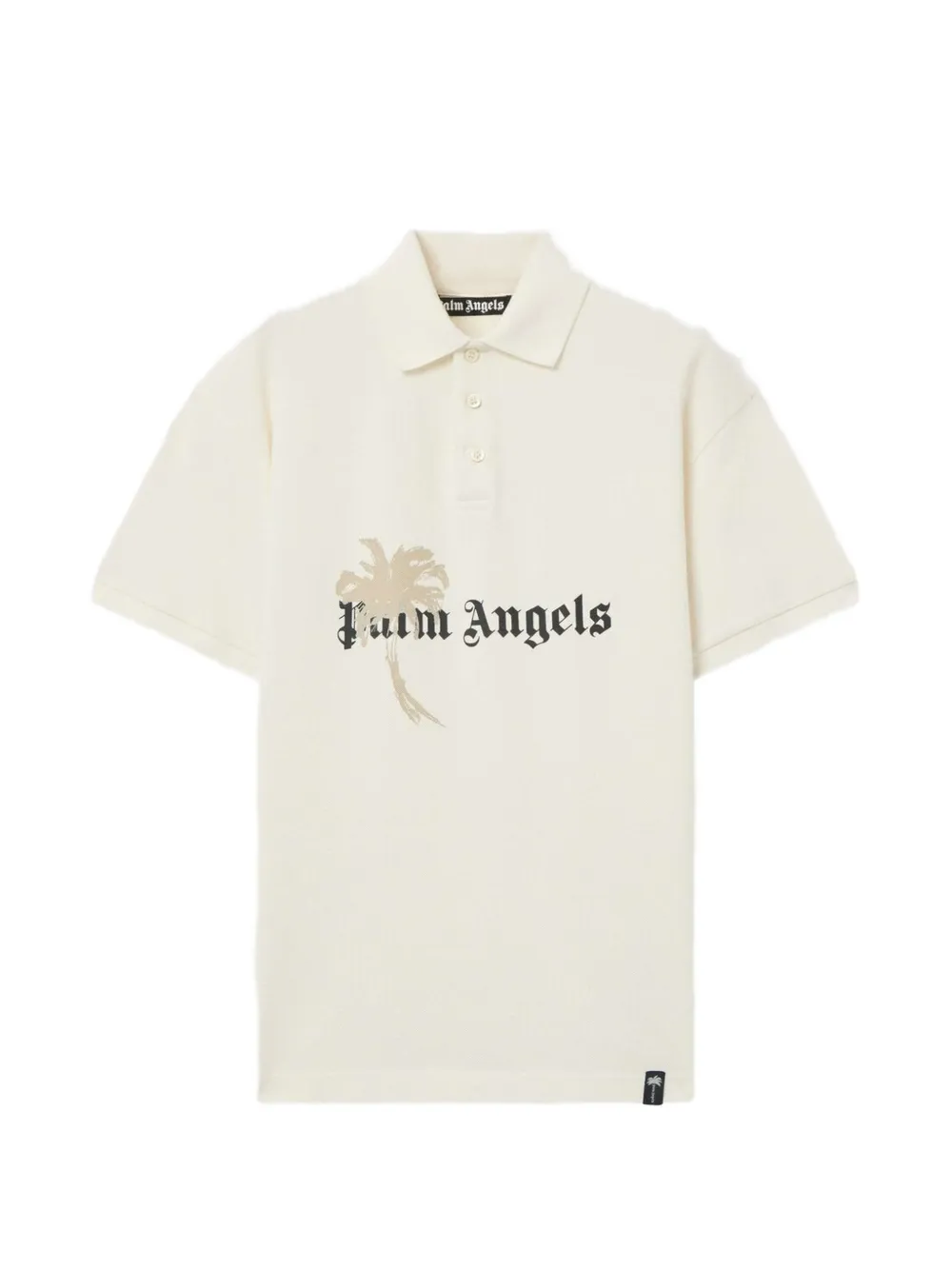 Palm Angels logo-print cotton polo shirt