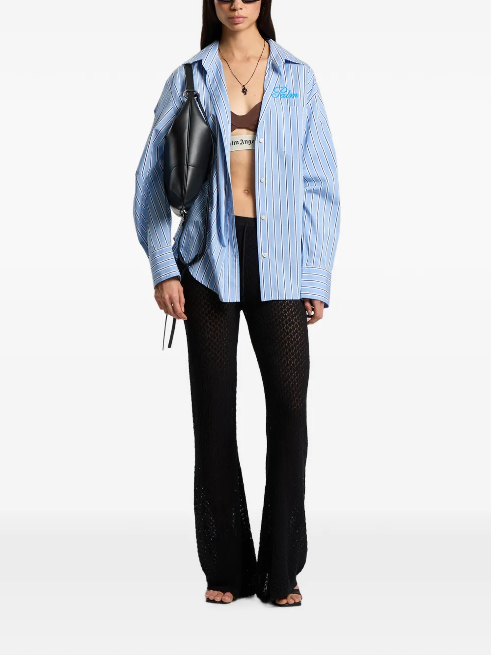 Palm Angels Palm Sway oversized overhemd Blauw