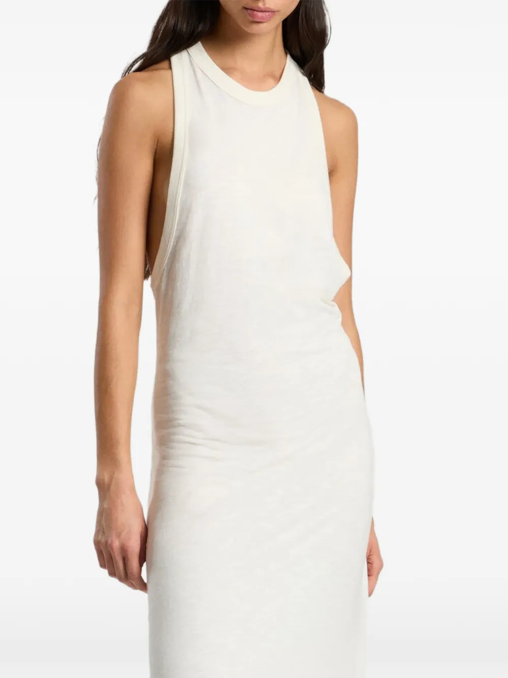 Palm Angels Maxi-jurk met gewelfd logo Beige