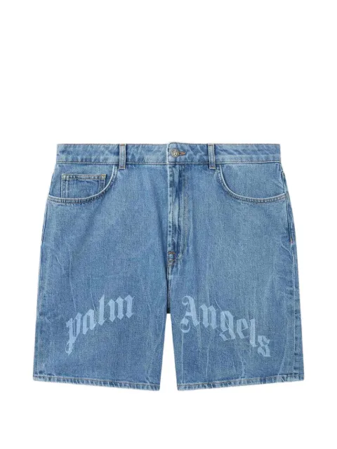 Palm Angels pantalones vaqueros cortos con logo