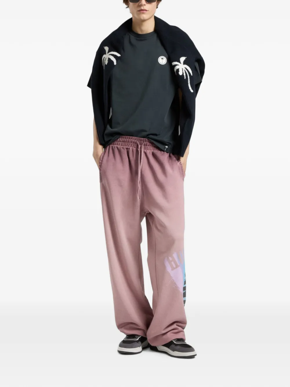 Palm Angels Palm Shadow T-shirt Blauw