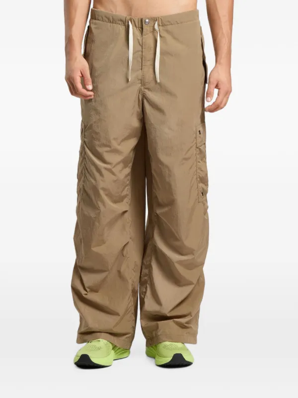 Palm Angels Palm Type Cargo Trousers | Brown | FARFETCH