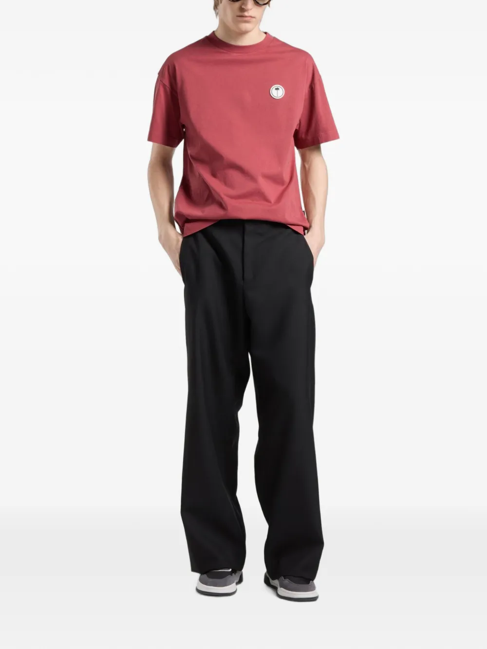 Palm Angels Palm Tree regular-fit T-shirt Rood