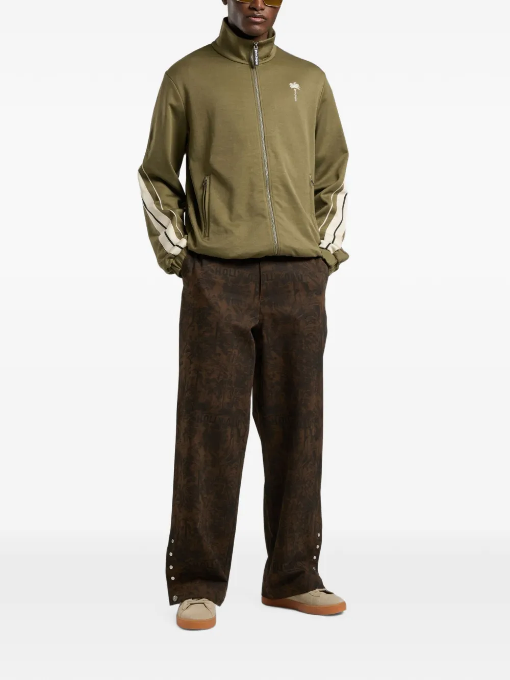 Palm Angels Starleaf broek met print Bruin
