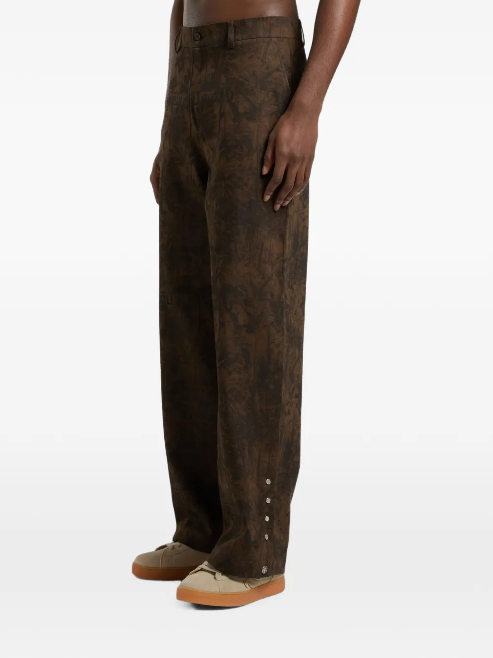 Palm Angels Starleaf broek met print Bruin