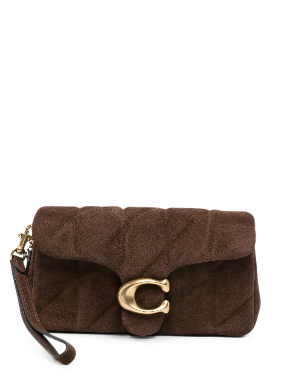 Coach Tabby quilted suede shoulder bag - Marrone