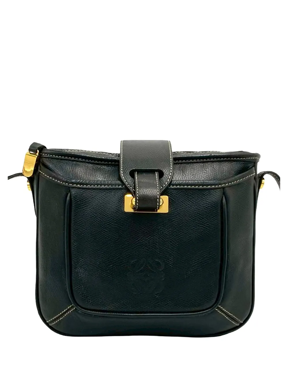 Loewe Pre-Owned Borsa a tracolla Anagram in pelle 2010-2026 - Nero