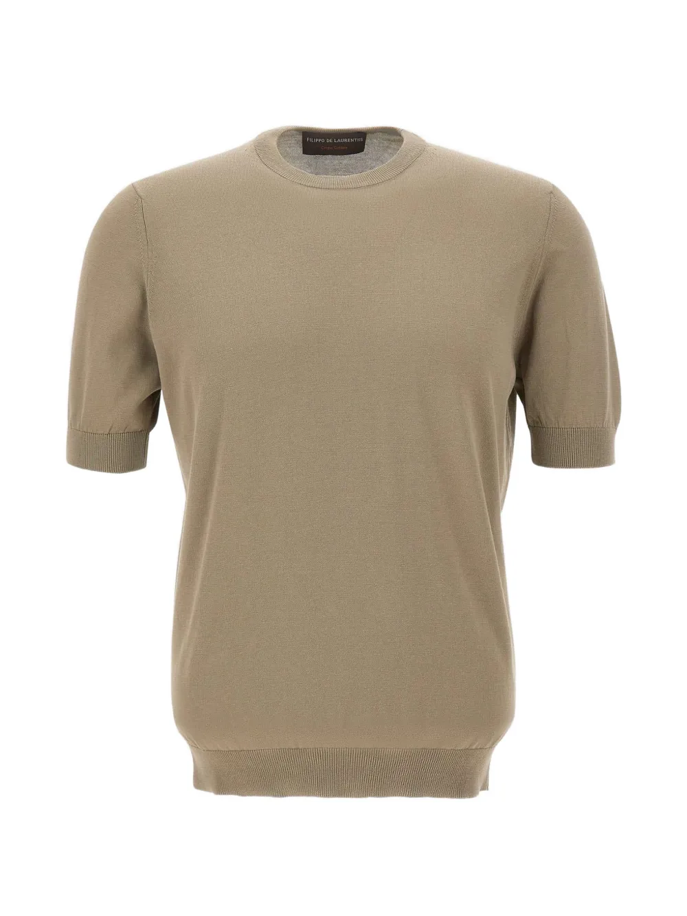 Filippo De Laurentiis short-sleeve crêpe cotton sweater - Verde