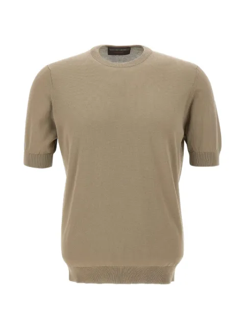 Filippo De Laurentiis short-sleeve crêpe cotton sweater