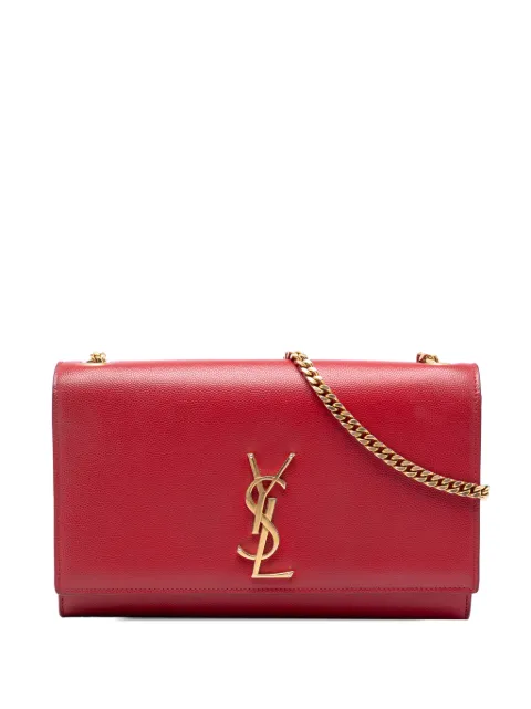Saint Laurent Pre-Owned Grain De Poudre Kate axelremsväska med monogram från 2014