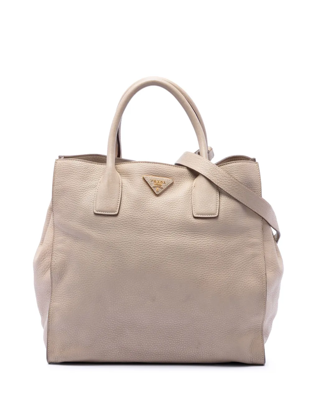 Prada Pre-Owned Borsa tote Vitello Daino Open convertibile 2013-2026 - Toni neutri