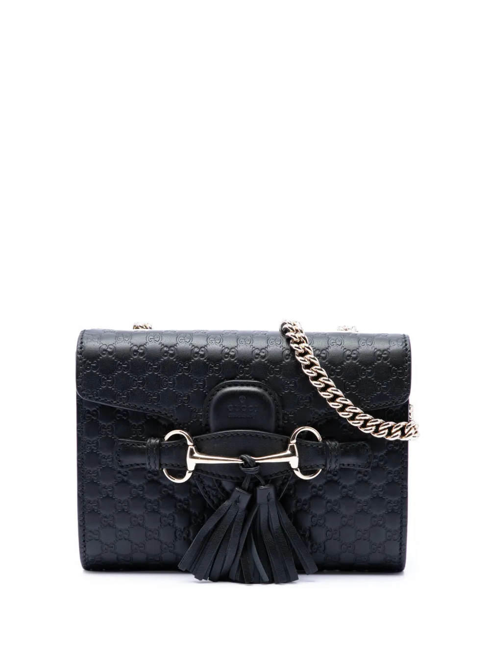 Gucci Pre-Owned Borsa a tracolla Emily Microguccissima mini 2016-2026 - Nero