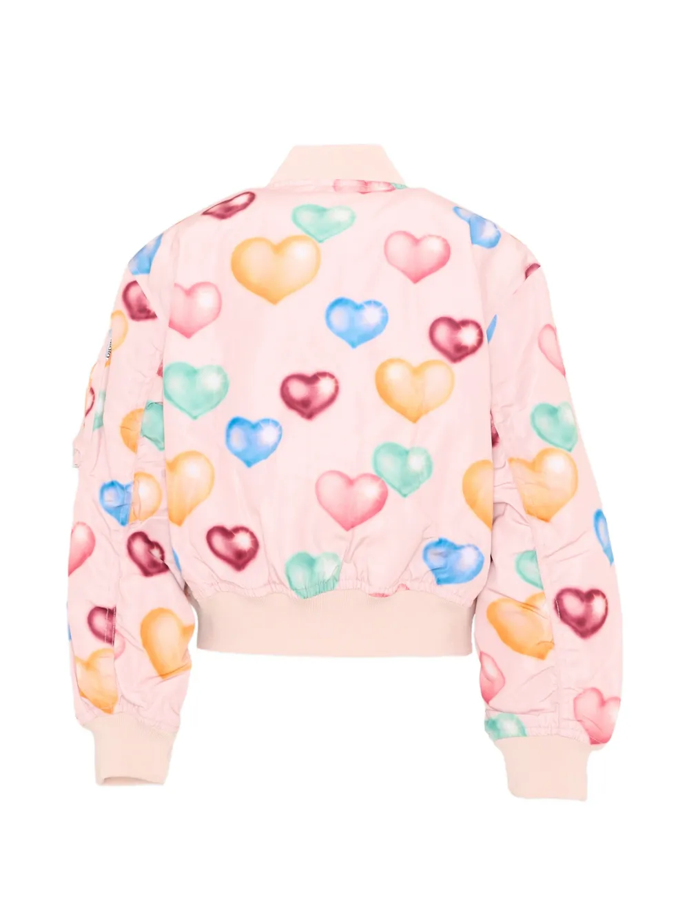 Molo Hedia bomberjack met hart-print Roze