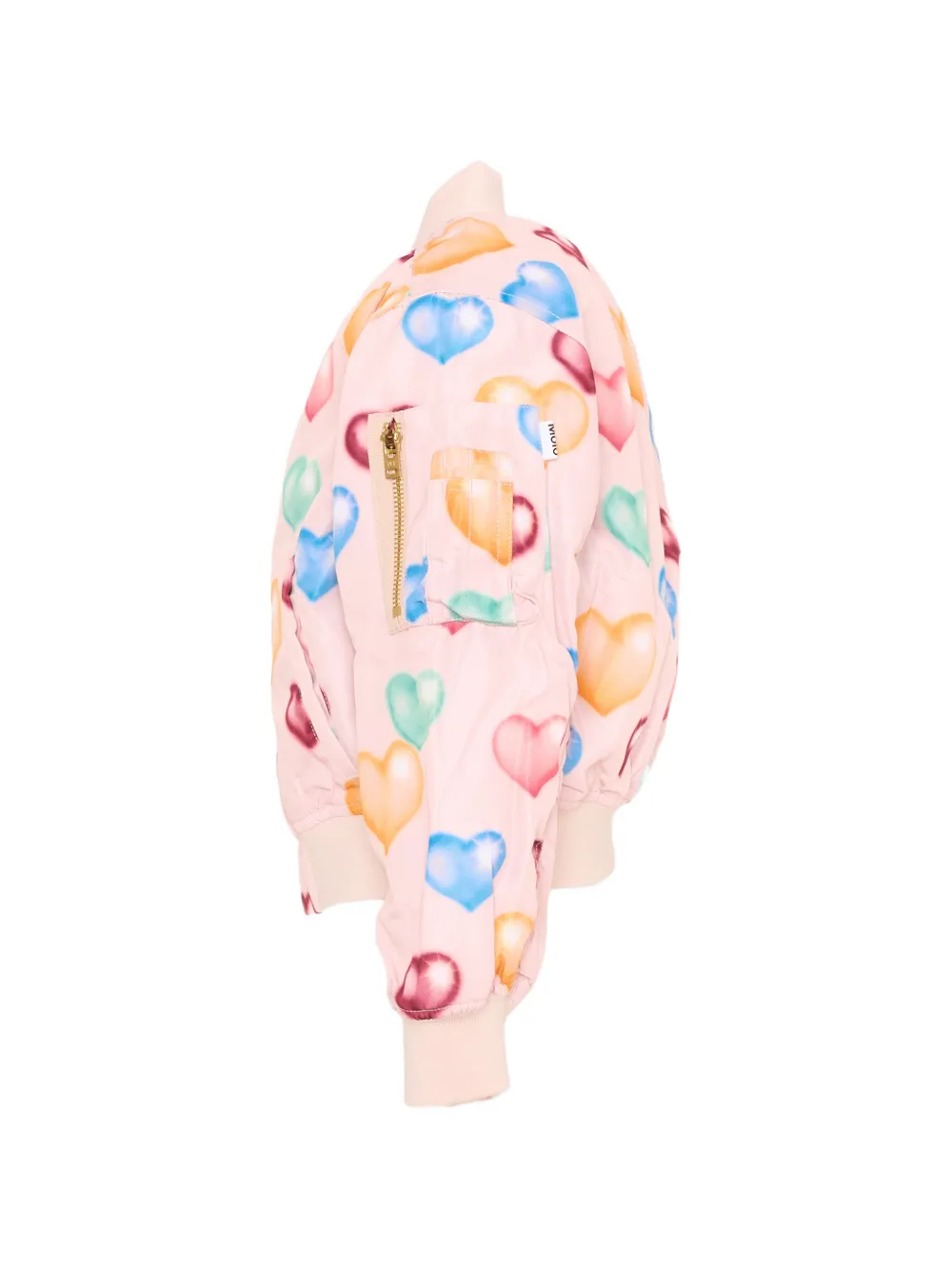 Molo Hedia bomberjack met hart-print Roze