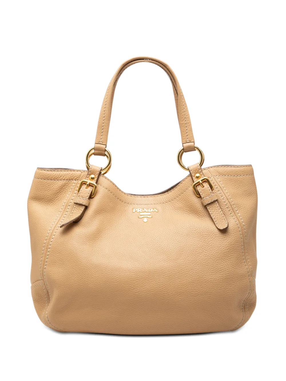 Prada Pre-Owned Borsa tote in pelle di vitello e daino 2000-2025 - Toni neutri