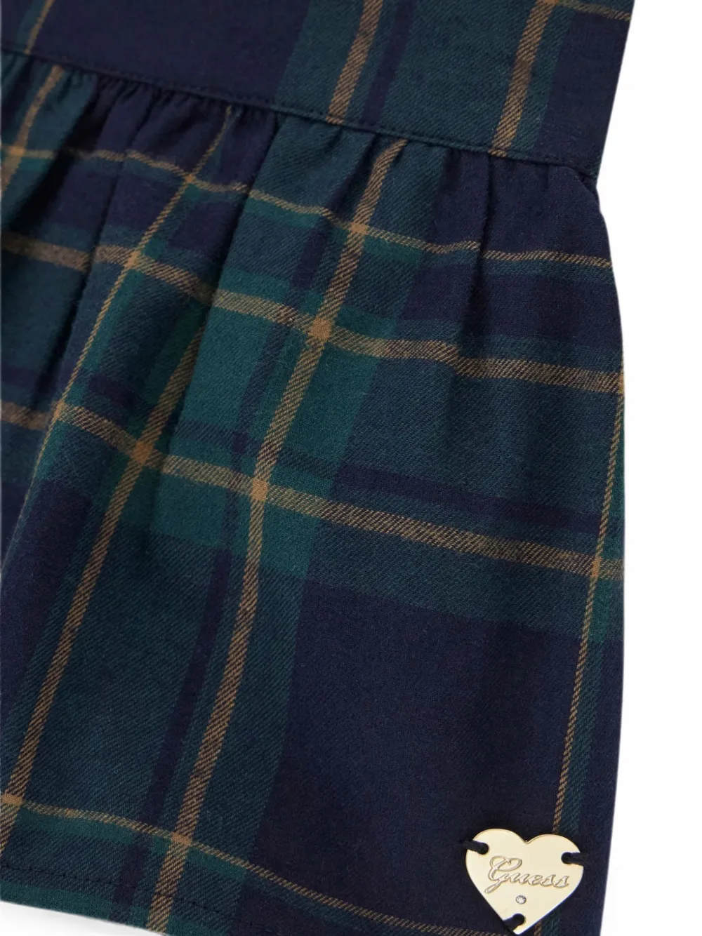 guess kids Trui en rok met tartan-ruit en logoprint Blauw