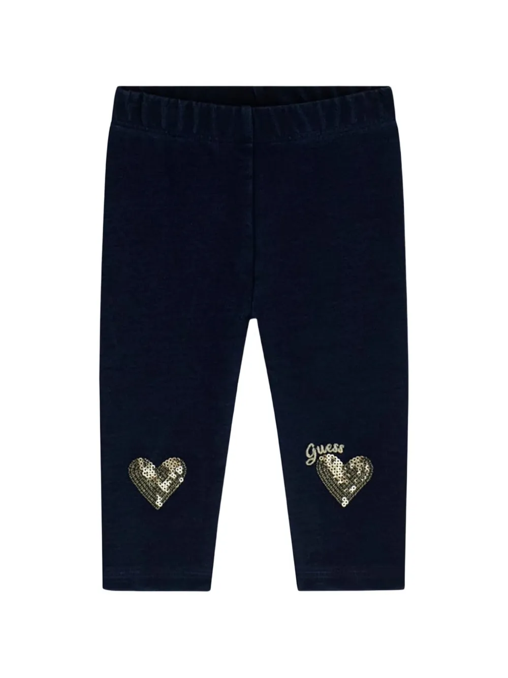 guess kids T-shirt en broek met pailletten en hart Roze