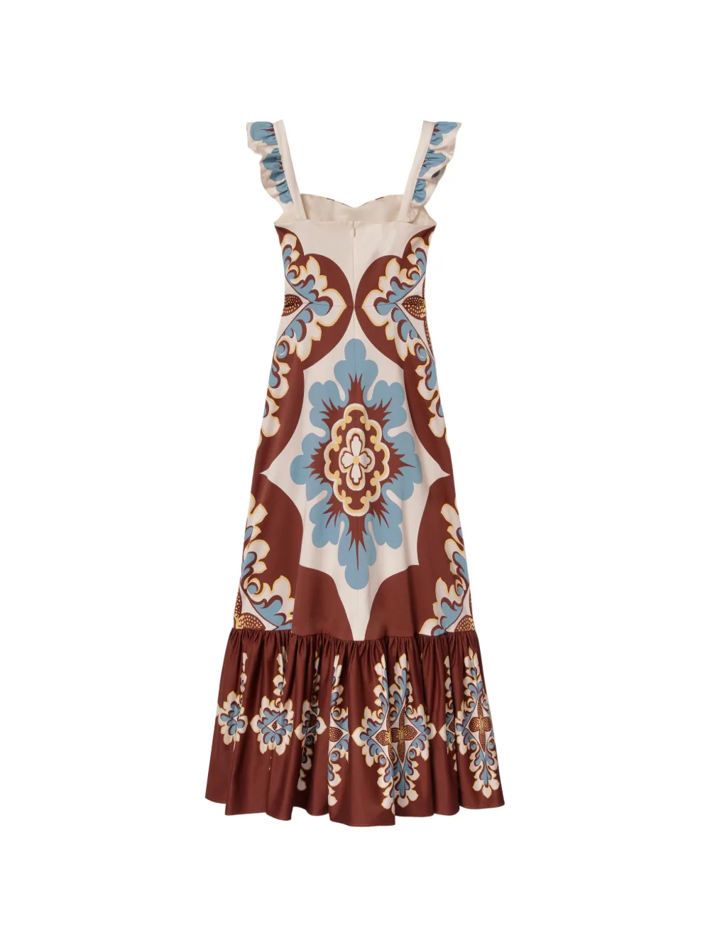 La DoubleJ Palazzo placée platte katoenen stretch Gingerbread jurk Bruin