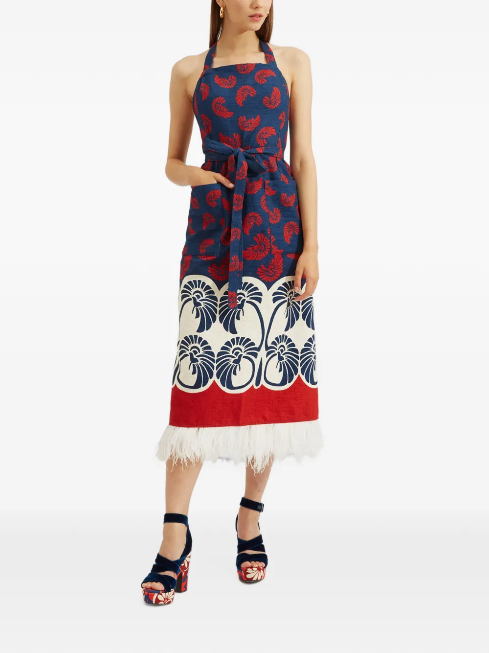La DoubleJ Apron jurk Blauw