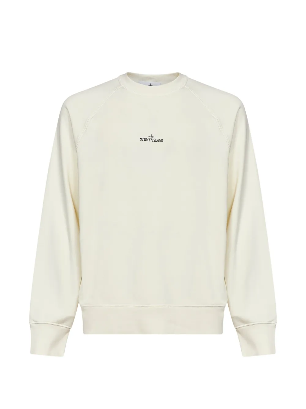 Stone Island logo-print Compass fleece oversized sweater - Toni neutri
