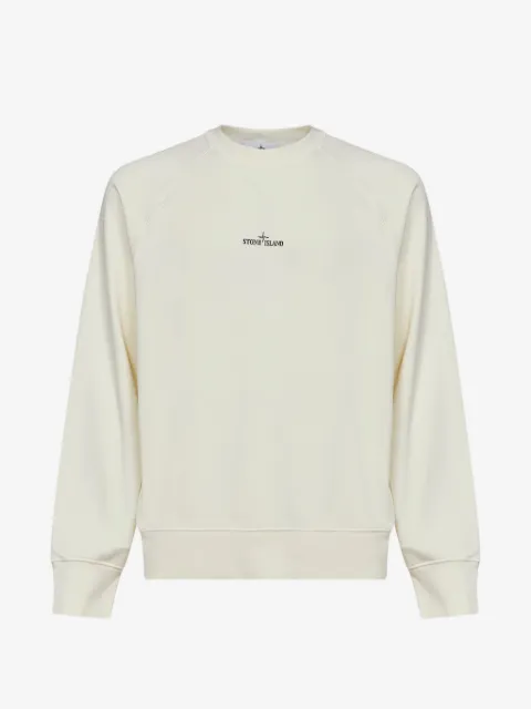 Stone Island logo-print Compass fleece oversized sweater