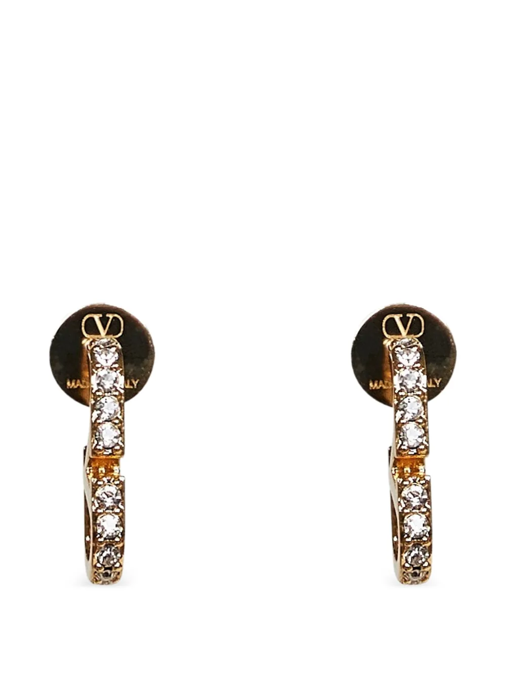 Valentino Garavani VLogo Signature crystal-embellished earrings - Oro