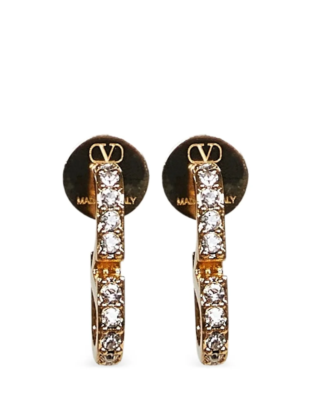 Valentino Garavani VLogo Signature crystal-embellished earrings - Oro