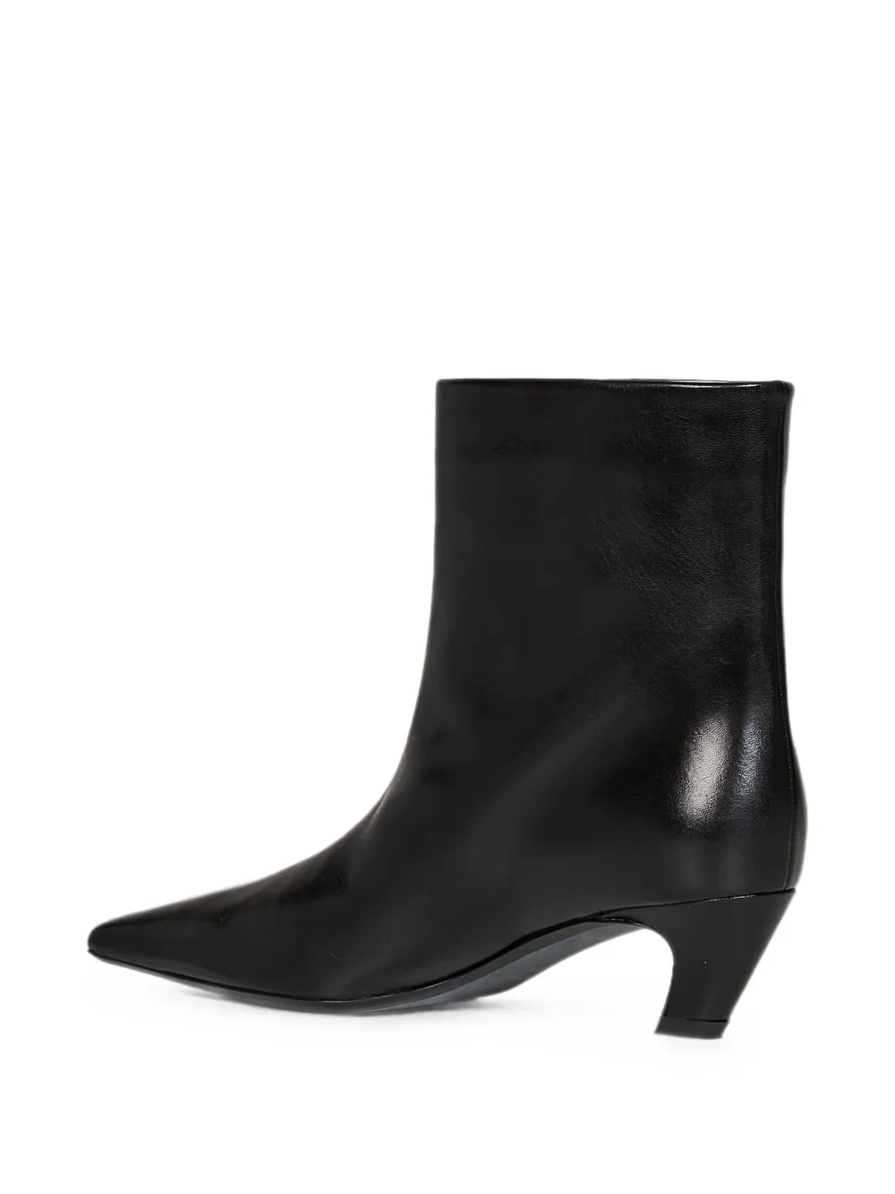 KHAITE square-toe ankle boots Zwart