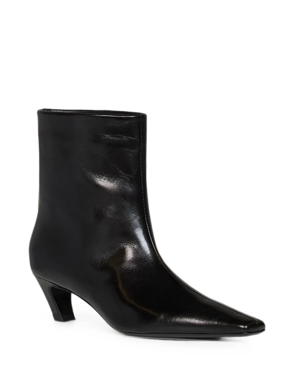 KHAITE square-toe ankle boots Zwart