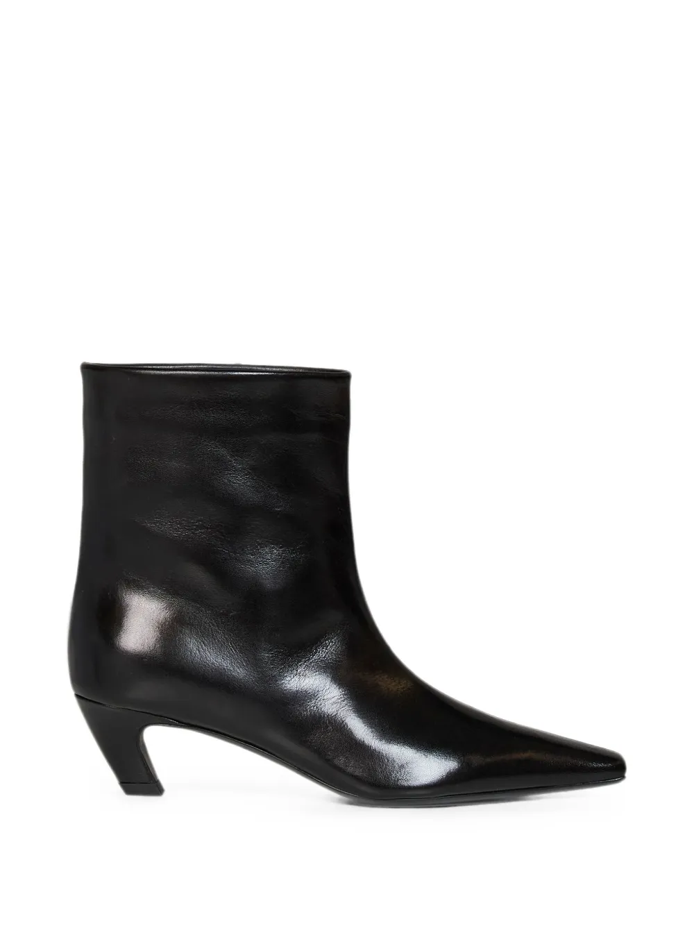 KHAITE square-toe ankle boots - Black