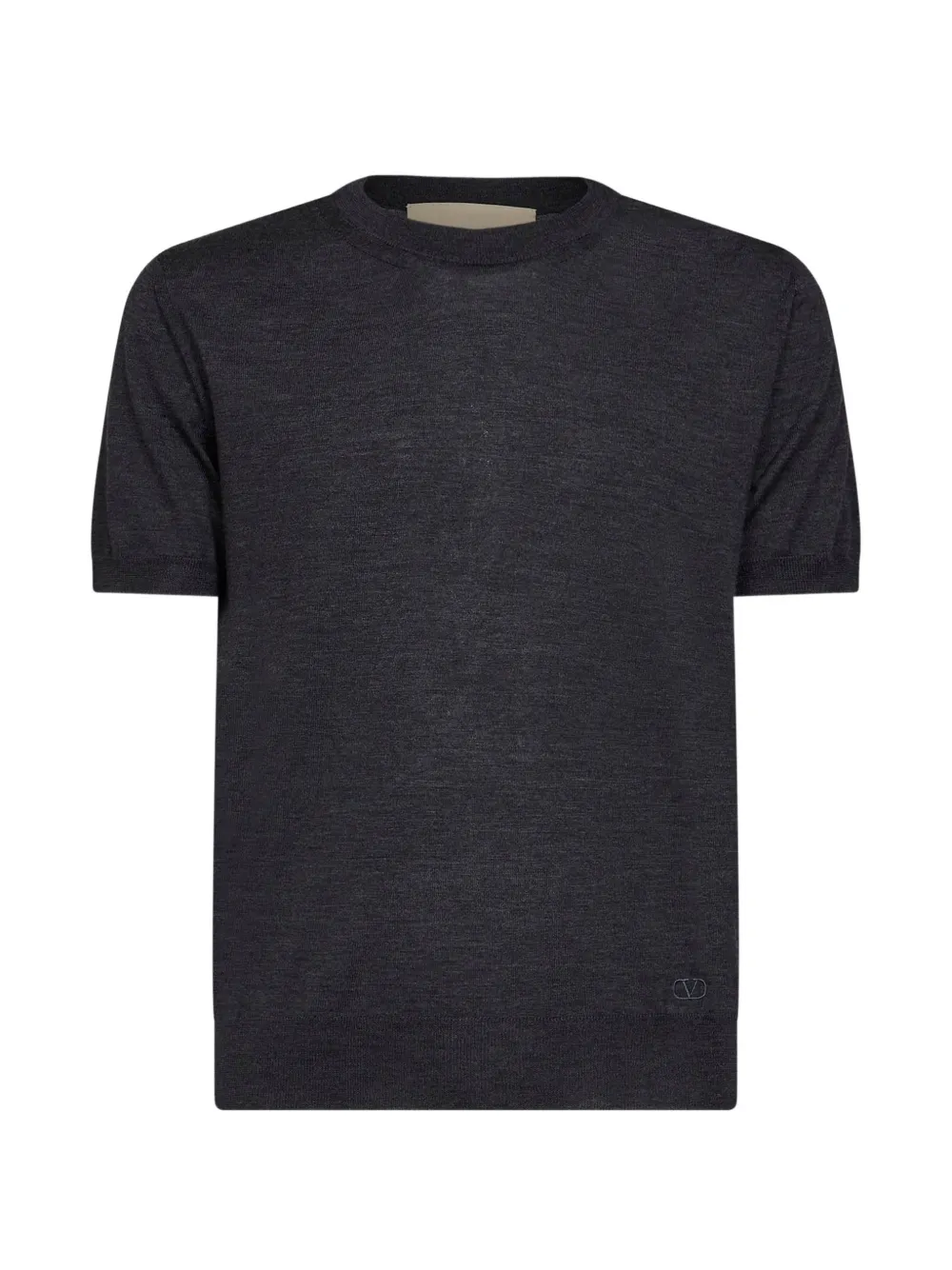 Valentino Garavani VLogo short-sleeve regular fit knit sweater - Grey