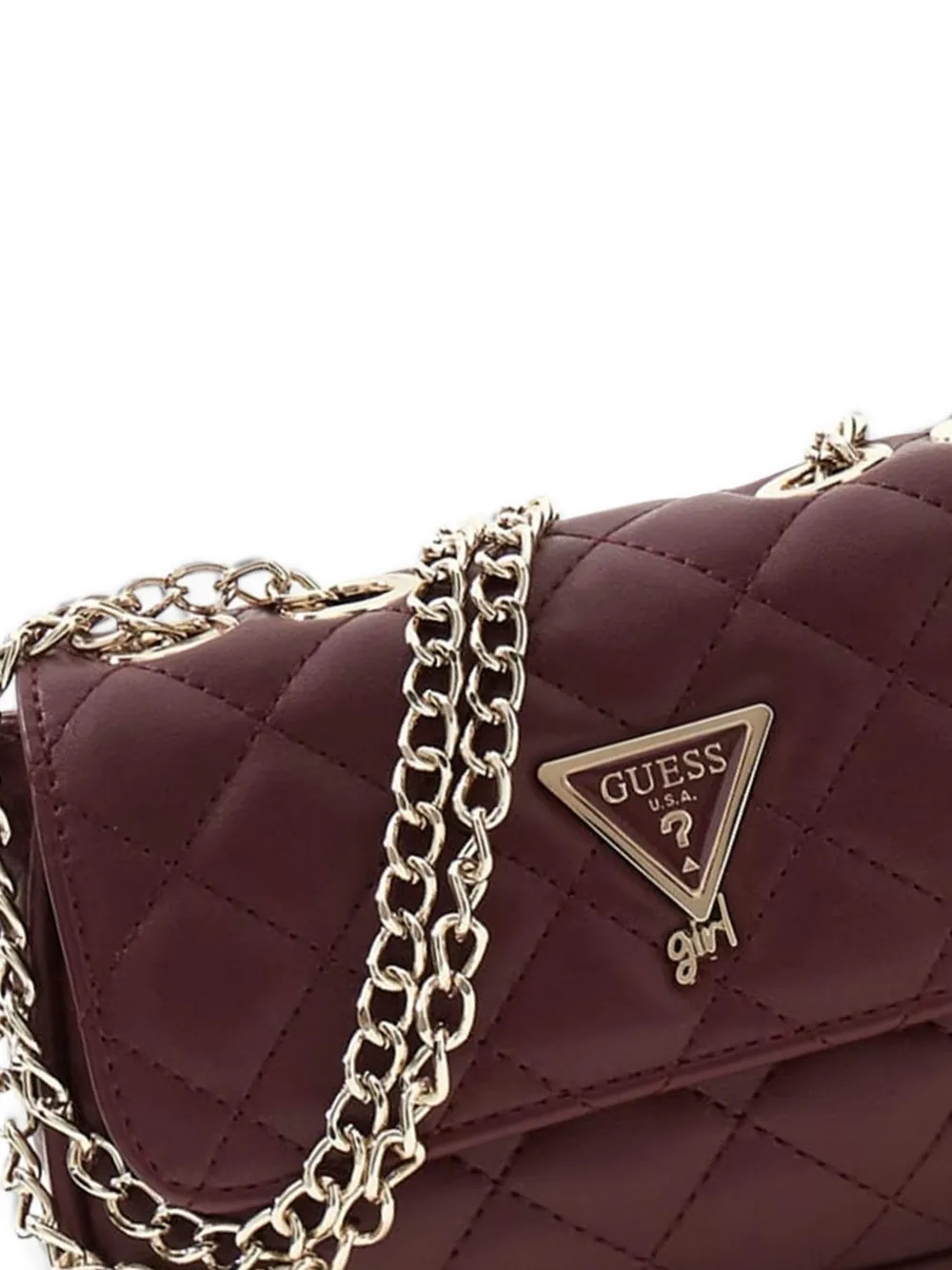 guess kids Gewatteerde schoudertas met logo-plakkaat Bruin