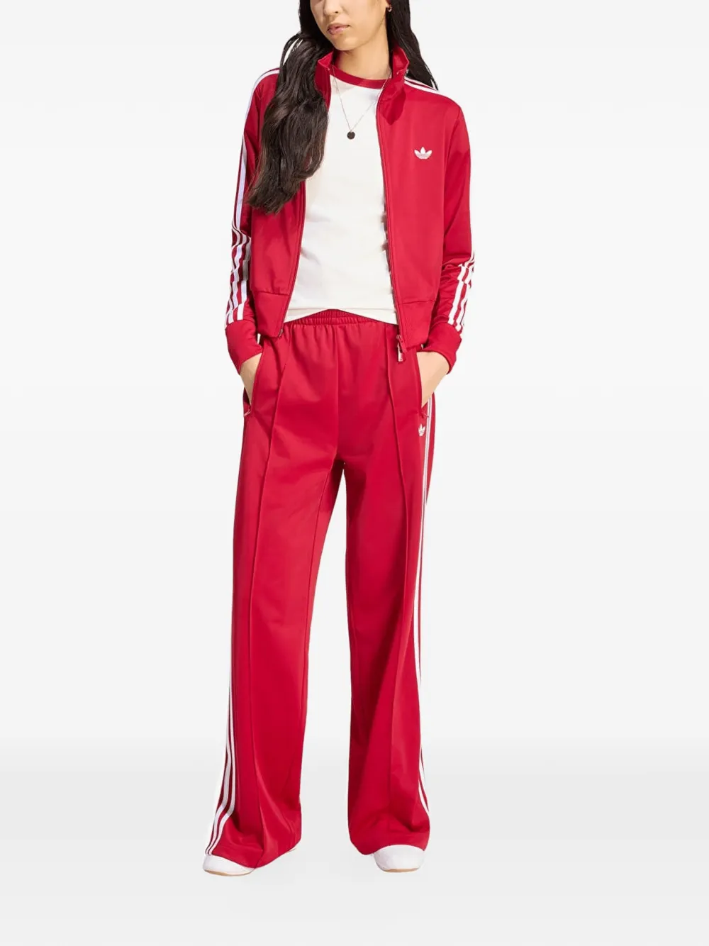 adidas Firebird ruimvallende trainingsbroek Rood