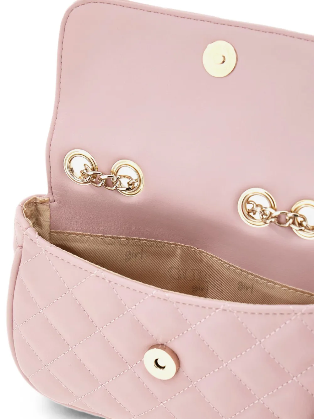 guess kids Gewatteerde mini-schoudertas met logoplakkaat Roze