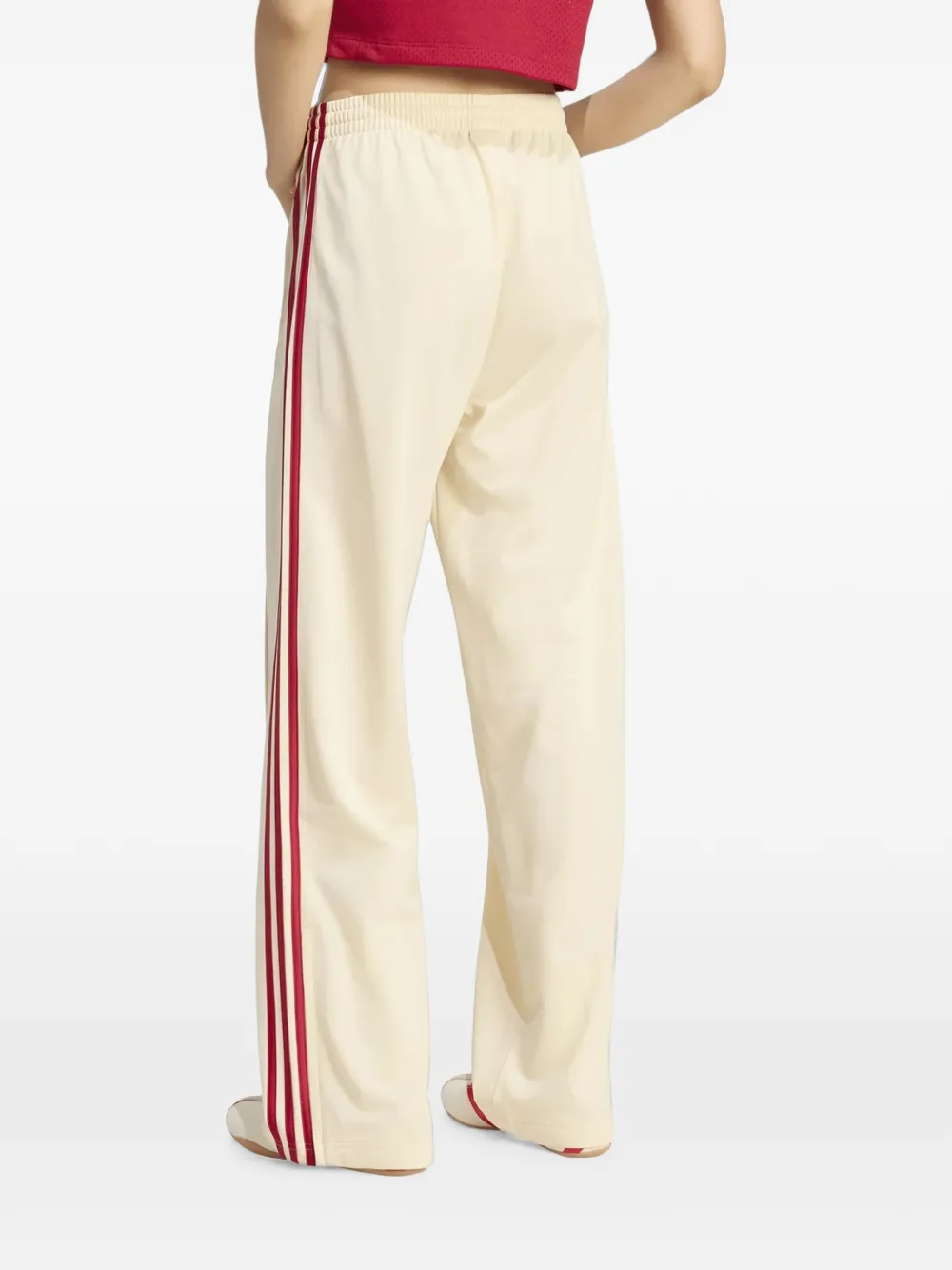 adidas Firebird gestreepte trainingsbroek Beige