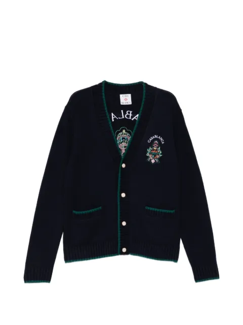 Casablanca logo-embroidered cardigan