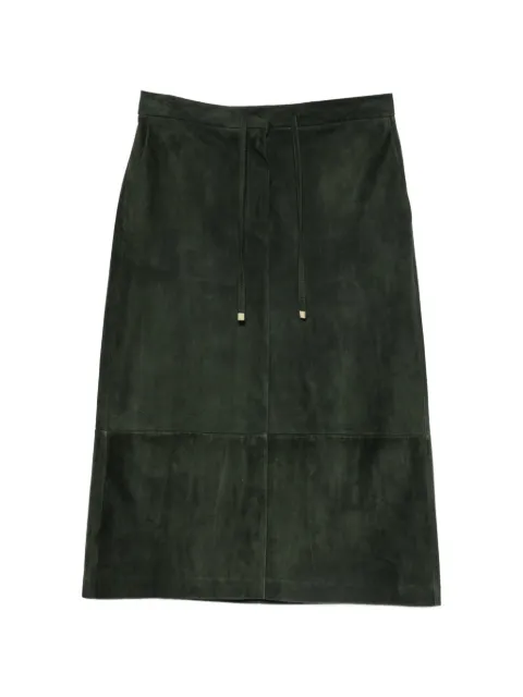 'S Max Mara falda midi de ante con cordones