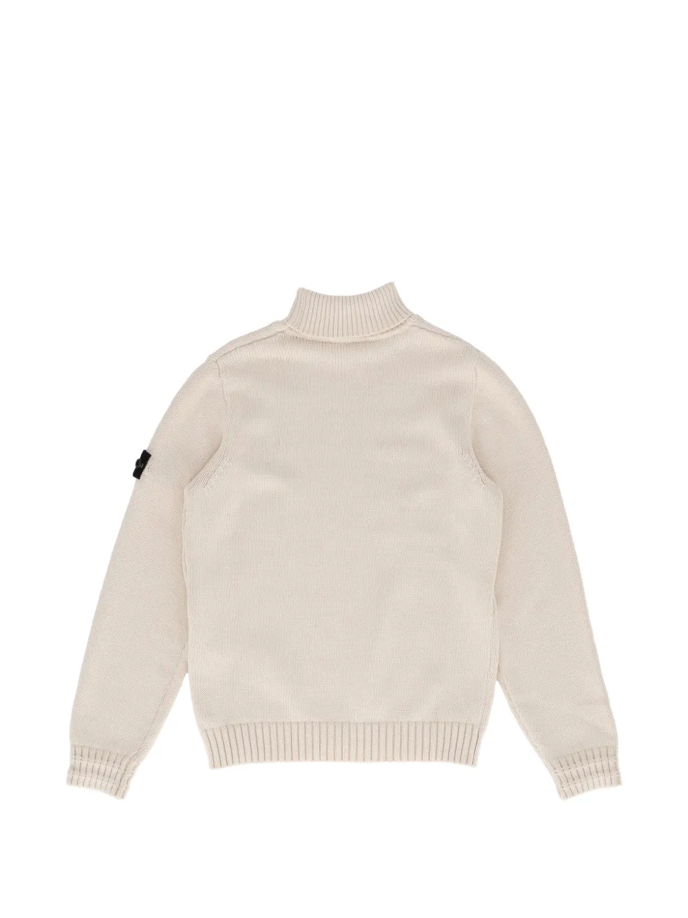 Stone Island Junior Coltrui met logopatch Beige