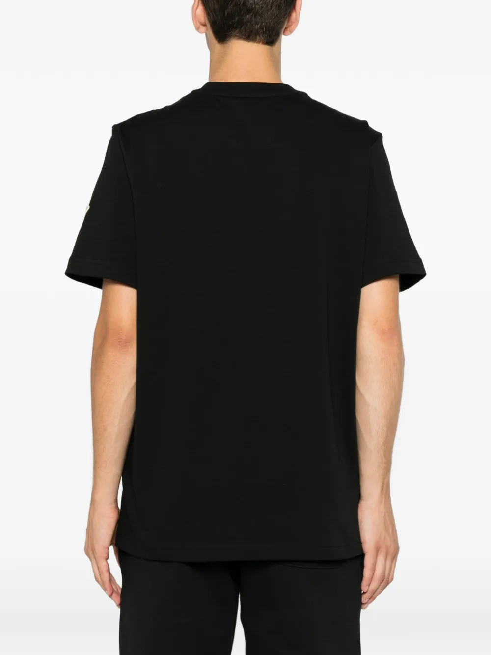 Moncler T-shirt met logoprint Zwart