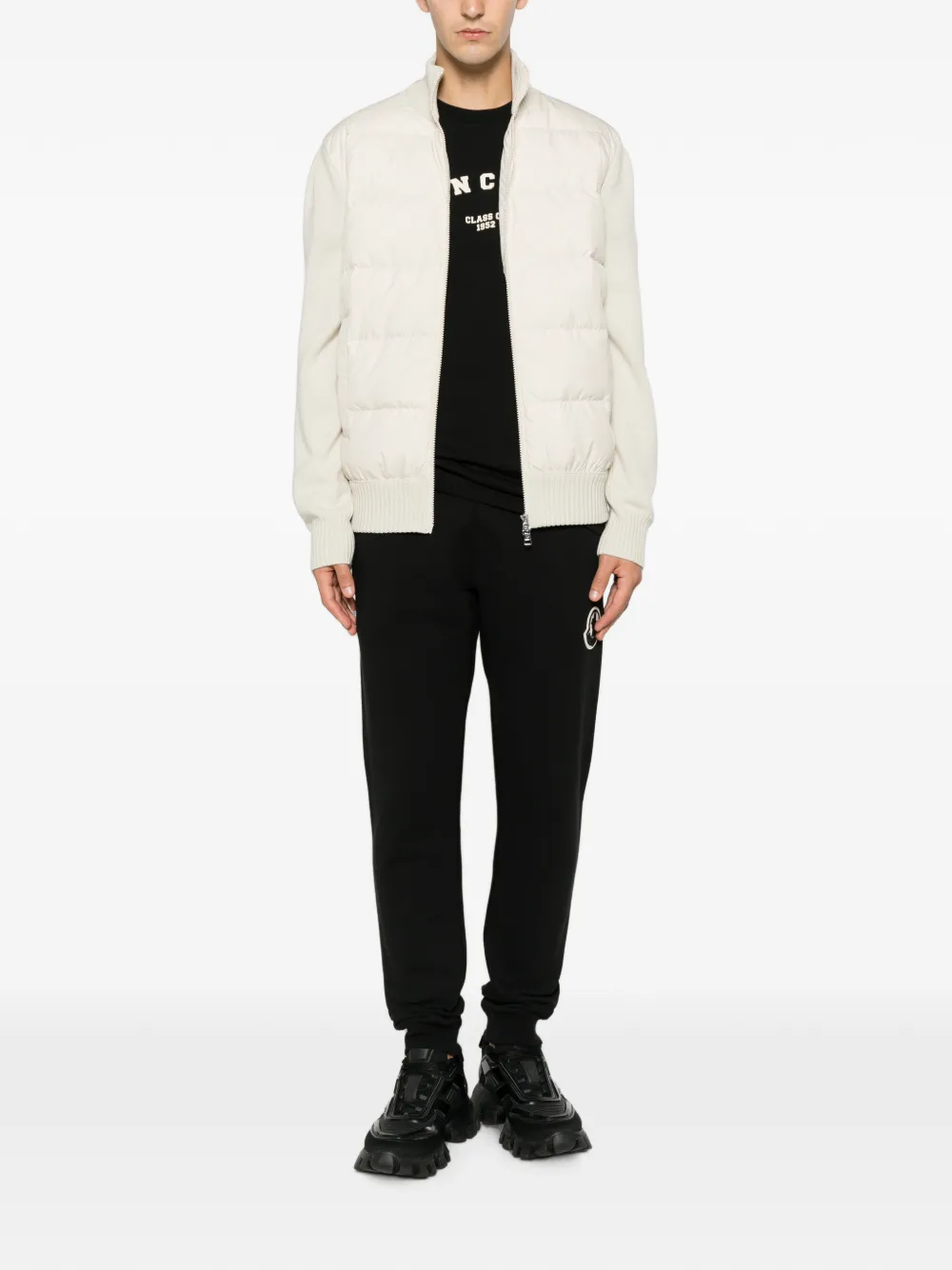 Moncler T-shirt met logoprint Zwart