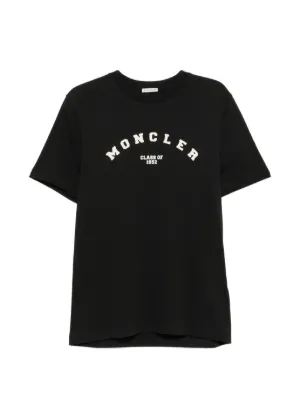 Moncler Camiseta Com Patch De Logo | Preto | FARFETCH BR
