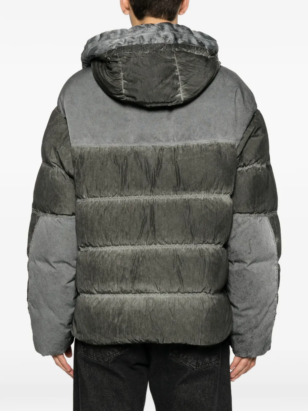 C.P. Company Gewatteerd jack met capuchon Grijs