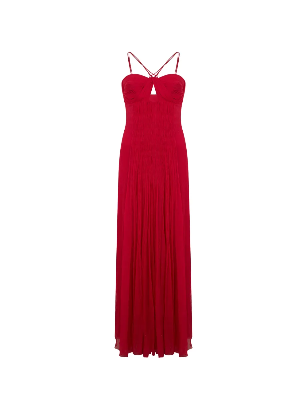 Alberta Ferretti ruched maxi dress - Rosso