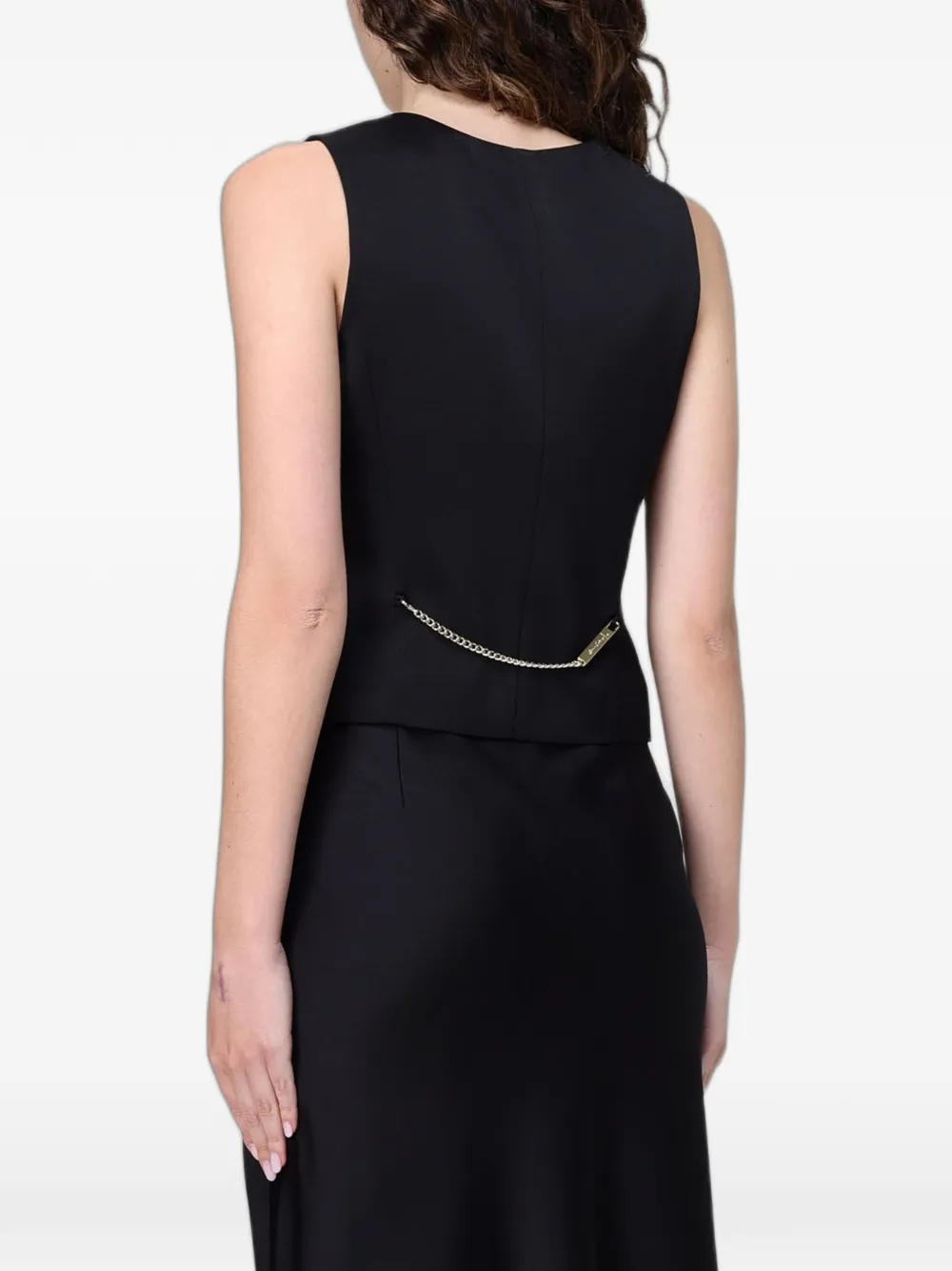 Armani Exchange Gilet met enkele rij knopen Zwart