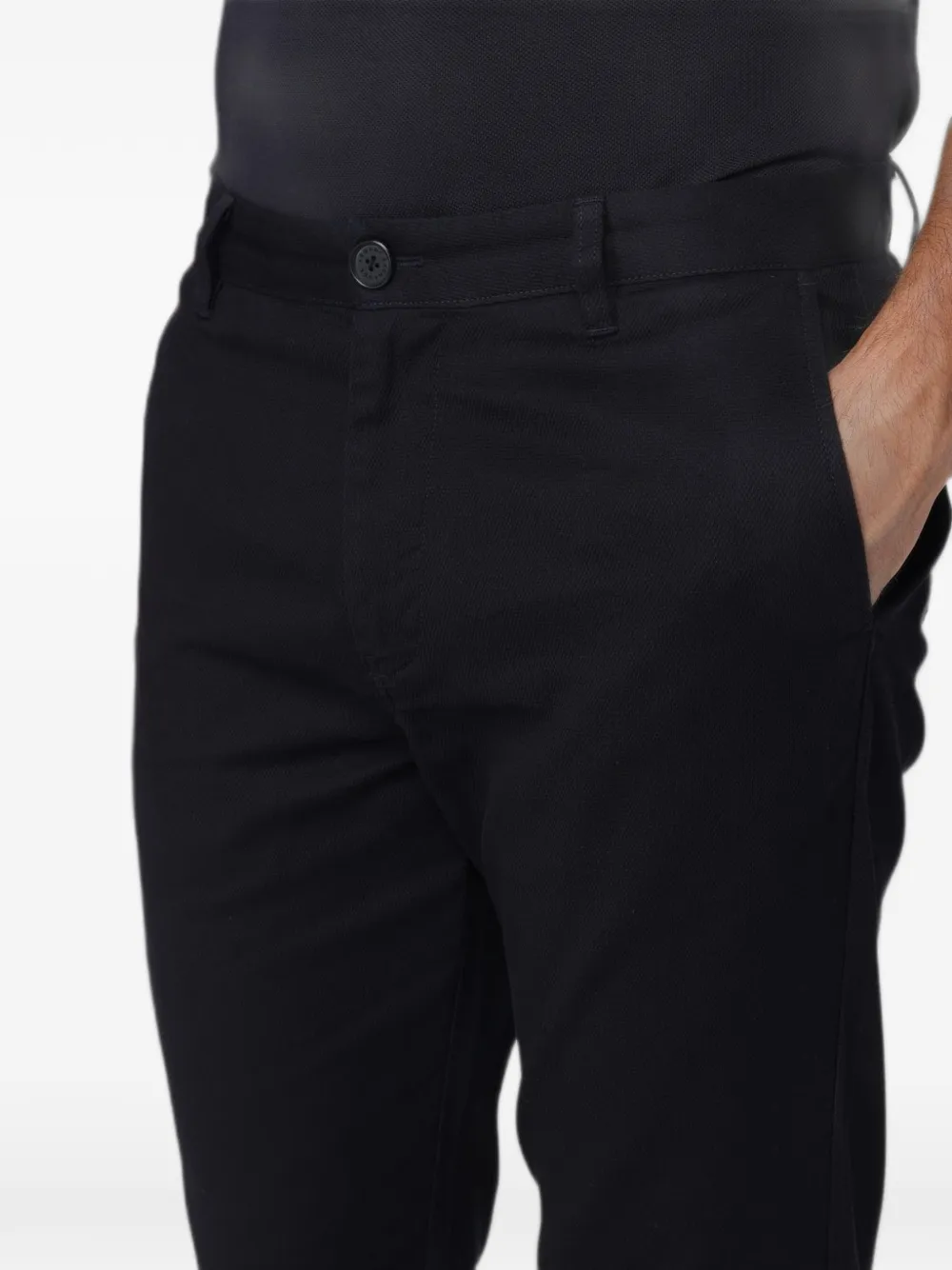 Armani Exchange Broek met knoopsluiting Blauw