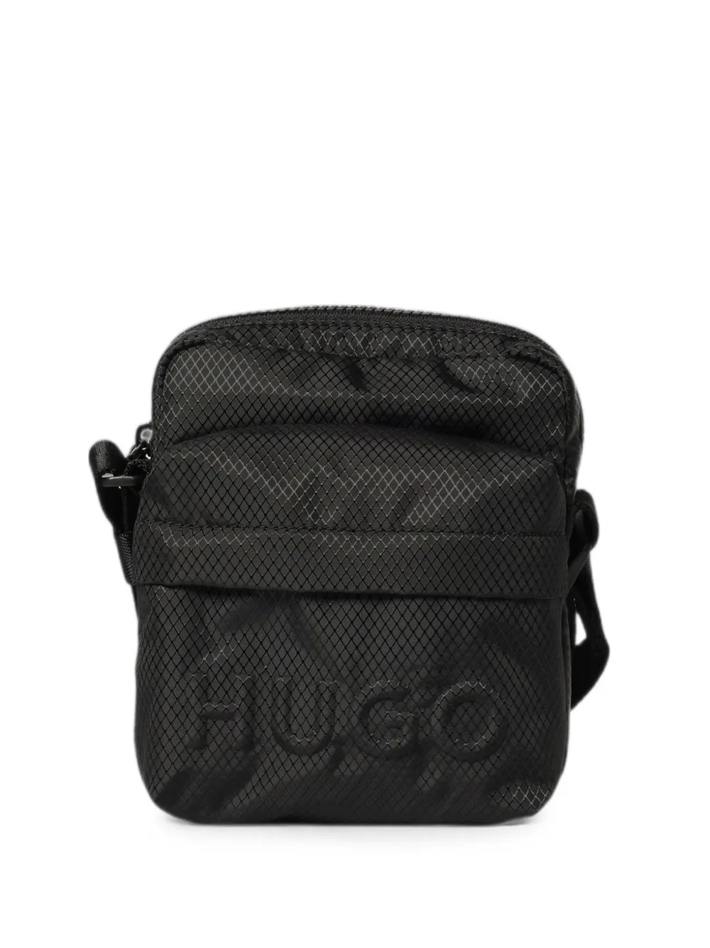 HUGO logo-embossed messenger bag - Nero